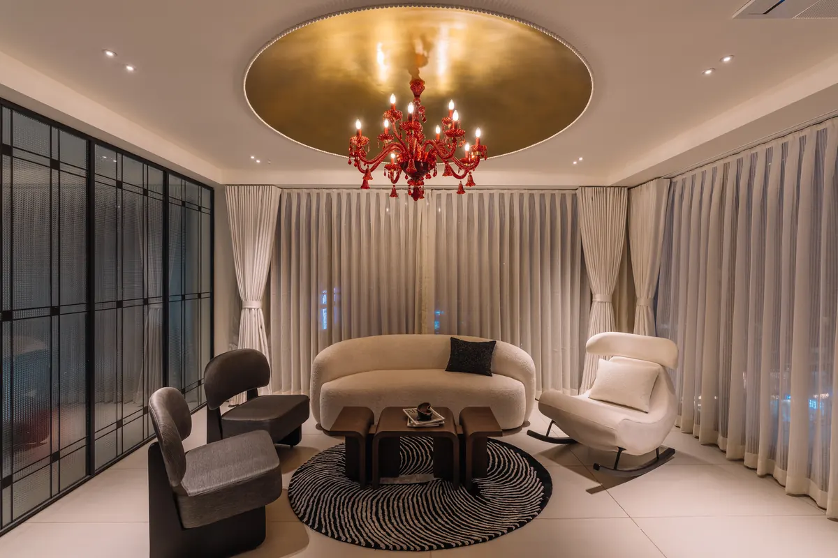 Scarlet and Gilt office — view 1